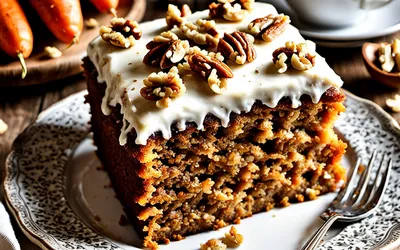 Recette facile de gâteau moelleux aux carottes, noix et cannelle