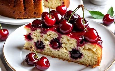 Recette facile de gâteau moelleux aux griottes fraîches