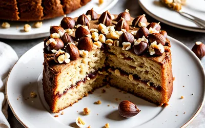 Recette facile de gâteau moelleux aux noisettes pour une personne