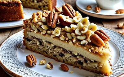 Gâteau moelleux aux noix et noisettes de Mamouchka - Recette facile et gourmande