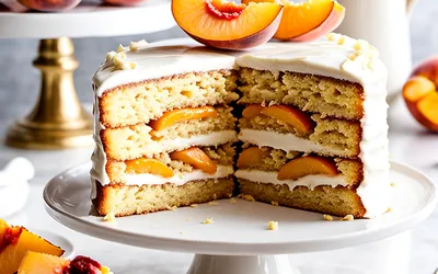 Recette facile de gâteau moelleux aux pêches fraîches