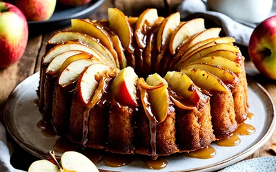 Recette facile de gâteau moelleux aux pommes caramélisées au miel