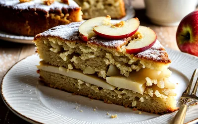 Recette facile de gâteau moelleux aux pommes pour une personne