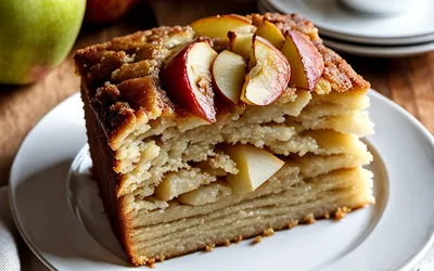Recette facile de gâteau moelleux aux pommes sans beurre