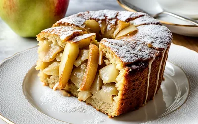 Recette rapide de gâteau moelleux aux pommes pour une personne