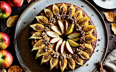 Recette facile de gâteau moelleux aux saveurs d'automne à la pomme et noix