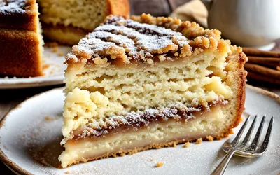 Recette facile de gâteau moelleux aux streusel croustillants