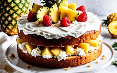 Recette facile de gâteau moelleux coco ananas et fromage blanc