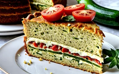Recette facile de gâteau moelleux de courgettes aux tomates fraîches