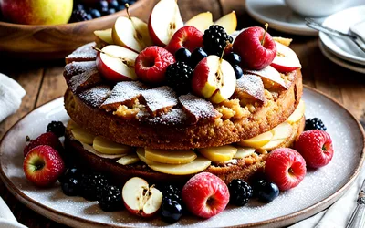 Recette facile de gâteau moelleux aux fruits pour le petit déjeuner