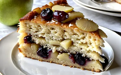 Recette de gâteau moelleux pommes raisins secs facile et rapide