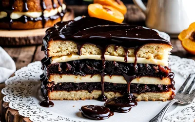 Recette facile de gâteau napolitain maison au chocolat et abricot