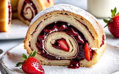 Recette facile de gâteau roulé moelleux à la confiture