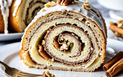 Recette facile de gâteau roulé moelleux aux noix et miel