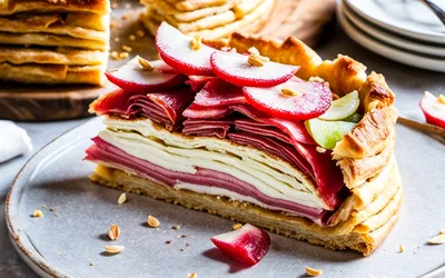 Recette facile de gâteau soleil à la rhubarbe, dessert gourmand et rapide