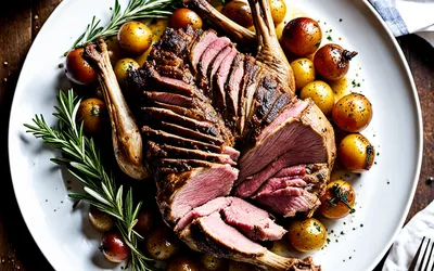 Gigot d'Agneau Rôti à la Parfaite Croûte Dorée - Recette Traditionnelle Française