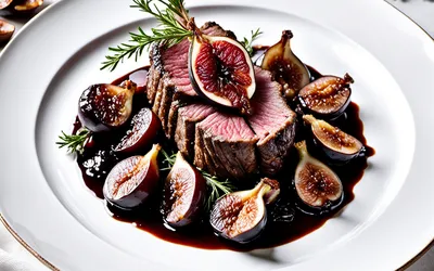 Recette Gigue de Chevreuil Rôtie aux Figues et Sauce au Vin Rouge