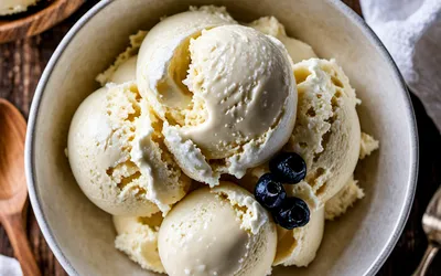Image de la recette Glace à la vanille maison onctueuse et facile