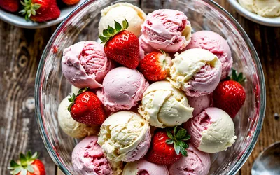 Recette facile de glace maison fraise vanille - dessert rafraîchissant