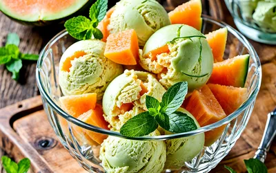 Recette facile de glace au melon maison, rafraîchissante et gourmande