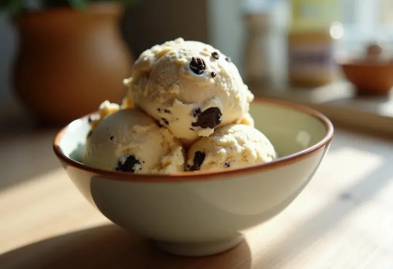 Glace maison aux cookies croustillants