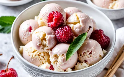 Image de la recette Glace maison aux litchis frais et parfumés