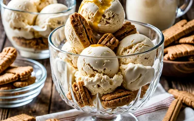 Recette facile de glace aux spéculoos et miel maison
