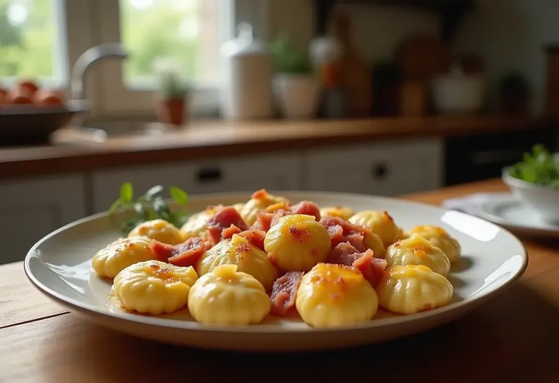 Gnocchis au jambon gratinés : recette facile et savoureuse