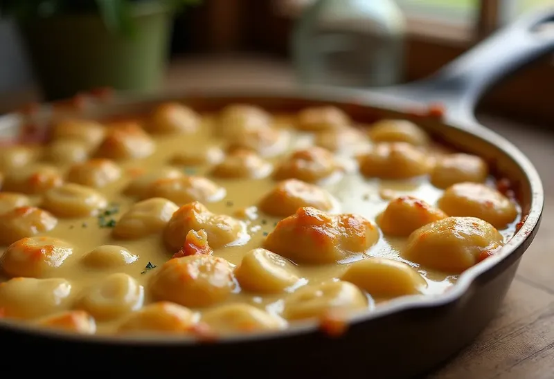 Gnocchis gratinés à la béchamel onctueuse et fromage fondant
