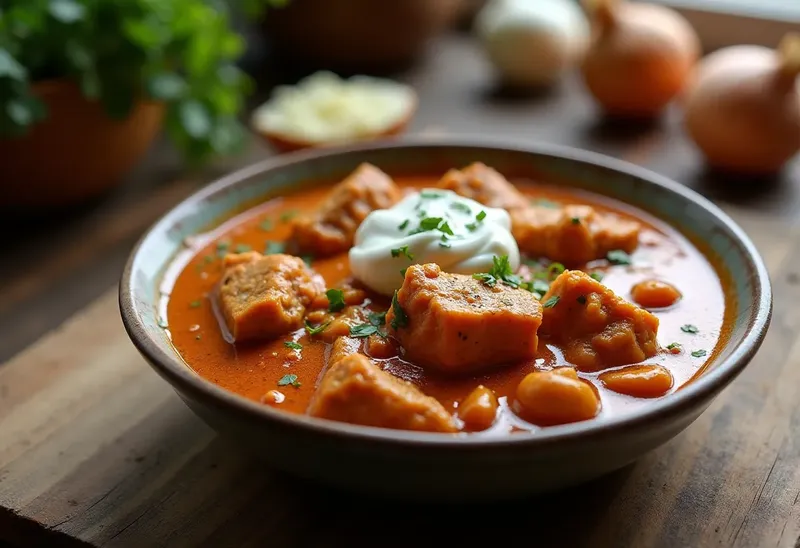 Goulash de porc crémeux aux épices hongroises