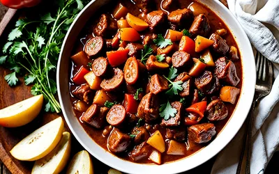 Goulash au cervelas facile et savoureux - Recette hongroise traditionnelle