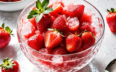 Granité aux fraises fraîches : recette facile et rafraîchissante