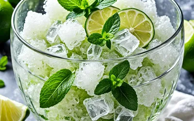 Granité citron vert et menthe ultra frais : recette facile et rapide