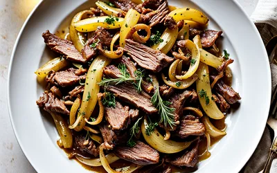 Gras double sauté aux oignons confits façon lyonnaise - recette traditionnelle