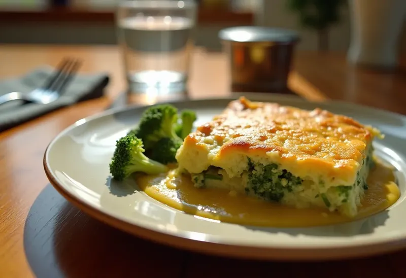 Gratin de brocolis crémeux et gourmand pour une personne