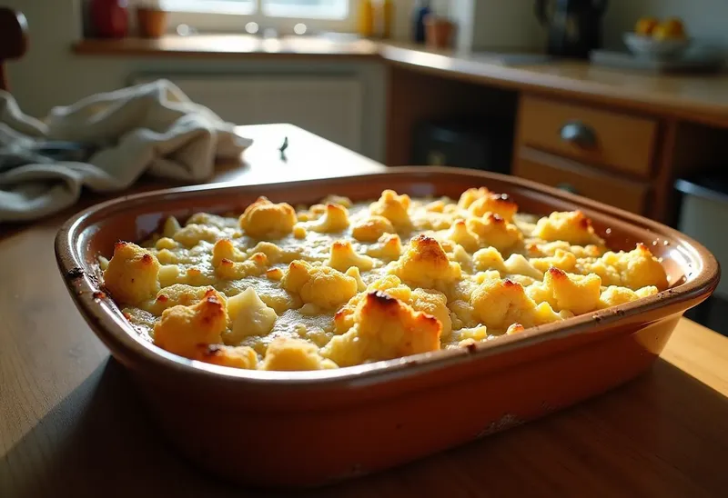 Gratin de chou-fleur fondant et doré au four