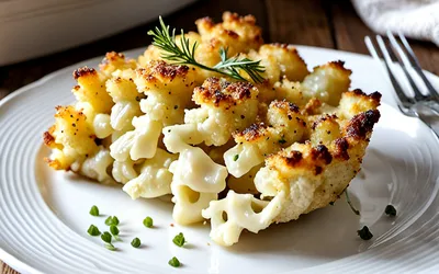 Gratin de chou-fleur léger et rapide - recette facile pour 1 personne