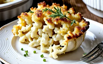 Gratin de chou-fleur léger et savoureux pour une personne - Recette facile