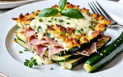 Gratin de courgettes au jambon facile et savoureux - Recette rapide