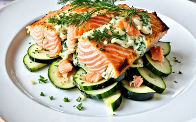 Gratin de courgettes au saumon frais : recette facile et savoureuse