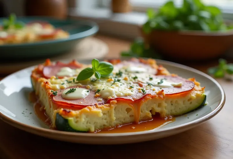 Gratin de courgettes fondant au jambon et ricotta crémeuse