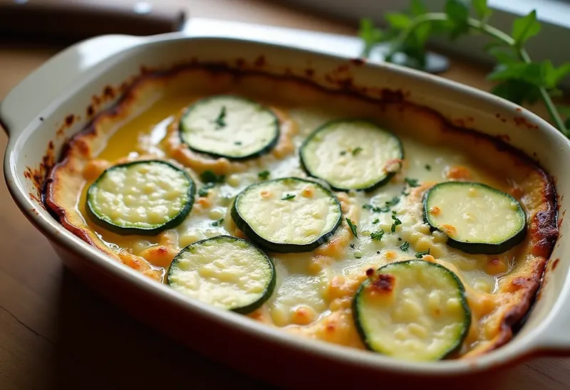 Gratin de courgettes frais et léger pour canicule