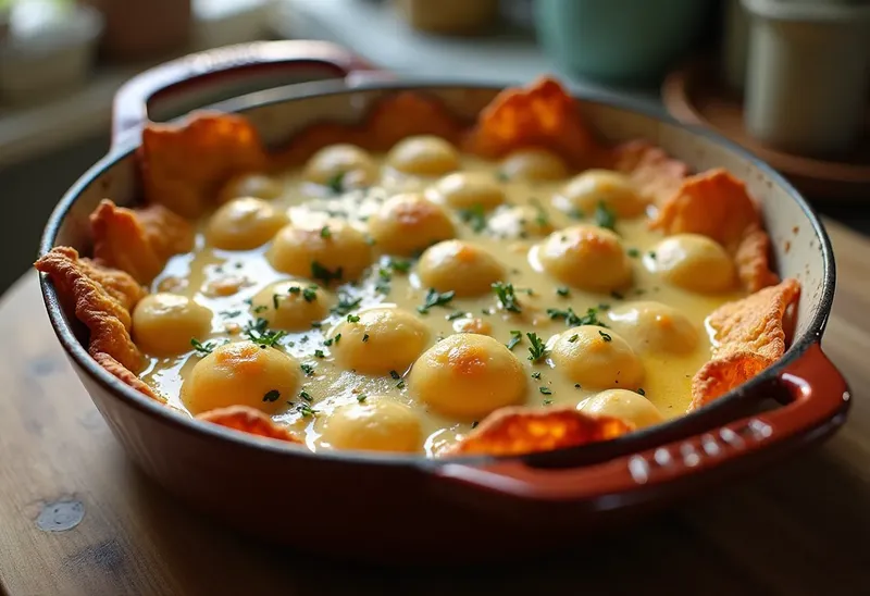 Gratin de gnocchis au parmesan fondant et croustillant