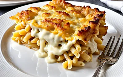 Recette facile de gratin de macaroni aux 3 fromages fondants