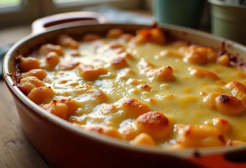 Gratin de pâtes aux cinq fromages fondants