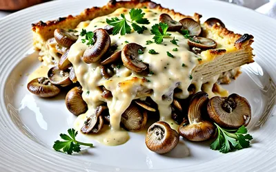 Gratin de plie aux champignons : recette facile et gourmande