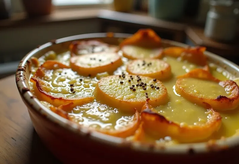 Gratin de pommes de terre aux cèpes fondants