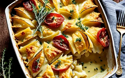 Gratin de pommes de terre aux fromages fondants - recette facile et gourmande