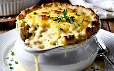 Gratin de riz crémeux au fromage fondant : recette facile et gourmande