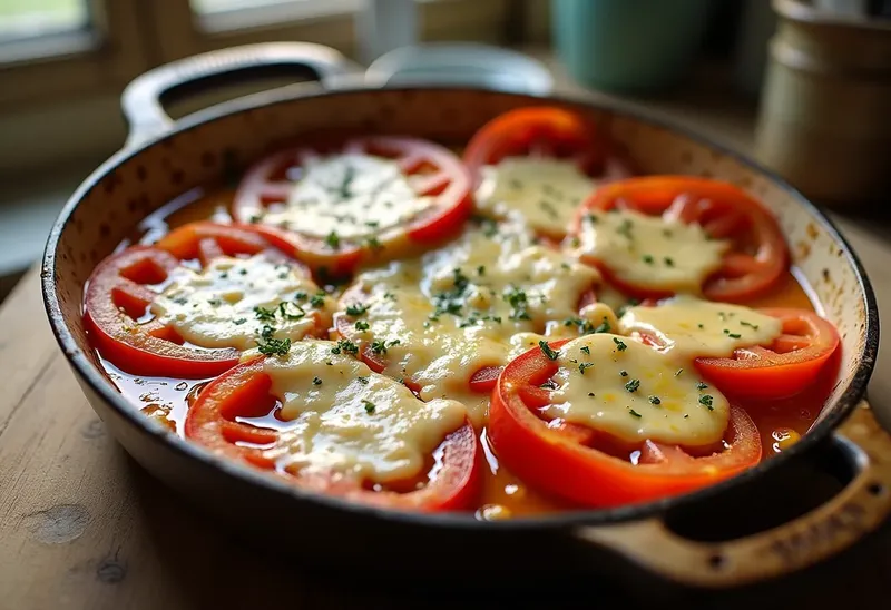 Gratin de tomates fondant au fromage gratiné